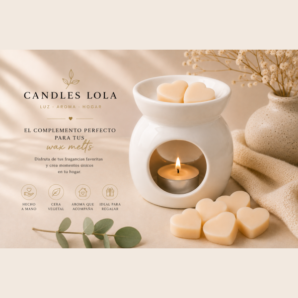 PACK QUEMADOR + WAX MELTS CORAZONES GRANDES