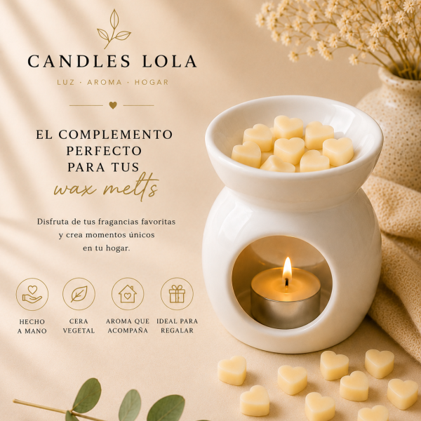 PACK QUEMADOR + WAX MELTS CORAZONES PEQUEÑOS